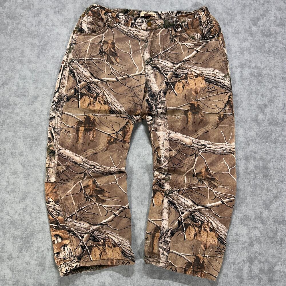 Trees & Trails Realtree Xtra Camo Fleece Lined Pants Womens XL Hunting Canvas